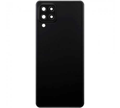 Задня панель корпуса для Samsung A225 Galaxy A22, чорна, Copy + скло камери