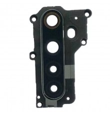 Скло камери для Realme 6, чорне, з рамкою