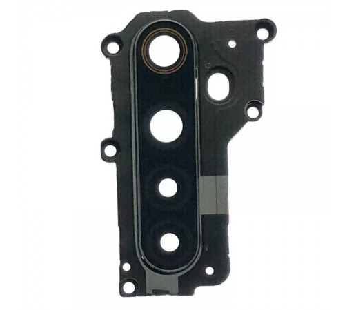 Скло камери для Realme 6, чорне, з рамкою