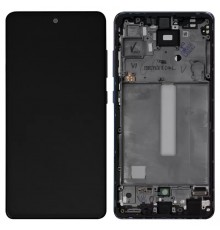 Дисплей для Samsung A525 Galaxy A52, A526 Galaxy A52 5G, синий, с рамкой, Original, сервисная упаковка, #GH82-25524B/GH82-25526B/GH82-25754B
