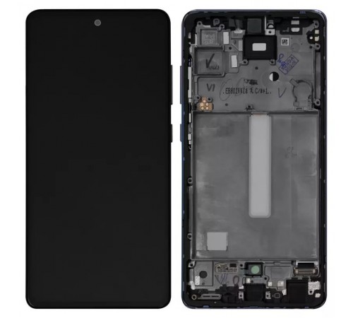 Дисплей для Samsung A525 Galaxy A52, A526 Galaxy A52 5G, синий, с рамкой, Original, сервисная упаковка, #GH82-25524B/GH82-25526B/GH82-25754B