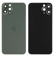 Задня панель корпусу для iPhone 11 Pro, зелена + скло камери, small hole, matte midnight green