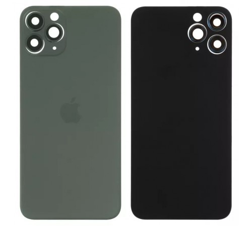 Задня панель корпусу для iPhone 11 Pro, зелена + скло камери, small hole, matte midnight green