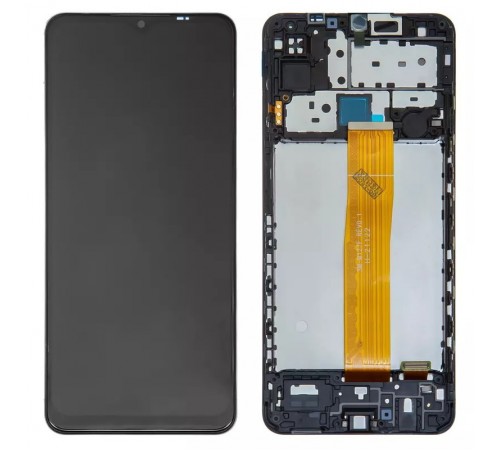 Дисплей для Samsung M127 Galaxy M12, чорний, з рамкою, Original (PRC), M127F_REV0.1