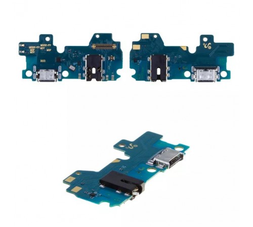 Шлейф для Samsung M225 Galaxy M22, M325 Galaxy M32, коннектора зарядки, коннектора навушників, мікрофона, плата зарядки, Original (PRC)