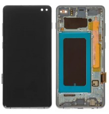 Дисплей для Samsung G975 Galaxy S10 Plus, зеленый, с рамкой, Оригинал (переклеено стекло)