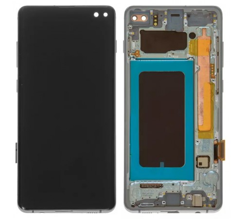 Дисплей для Samsung G975 Galaxy S10 Plus, зелений, з рамкою, Оригінал (переклеєне скло) Дисплей для Samsung G975 Galaxy S10 Plus, зелений, з рамкою, Оригінал (переклеєне скло)