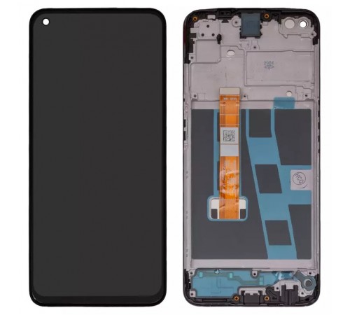 Дисплей для Oppo A52, чорний, з рамкою, Original (PRC), CPH2061, CPH2069, PADM00, PDAM10, BS065XMM-L03-M800
