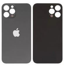 Задня панель корпусу для iPhone 12 Pro Max, сіра, не потрібно знімати скло камери, big hole, graphite
