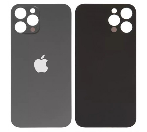 Задня панель корпусу для iPhone 12 Pro Max, сіра, не потрібно знімати скло камери, big hole, graphite Задня панель корпусу для iPhone 12 Pro Max, сіра, не потрібно знімати скло камери, big hole, graphite