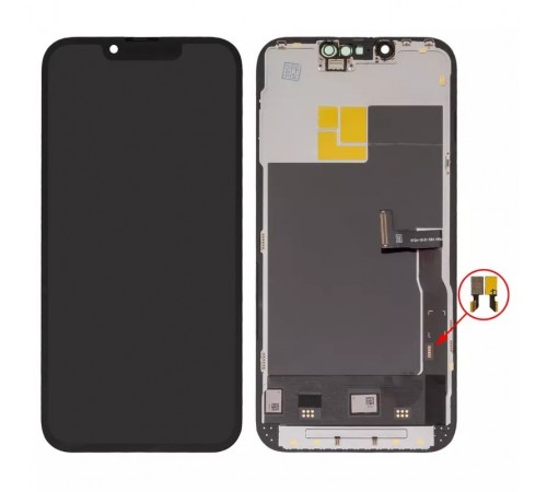 Дисплей для iPhone 13 Pro, черный, с рамкой, High Copy (OLED soft)