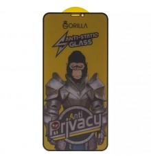 Защитное стекло для Apple iPhone 11 Pro Max, iPhone XS Max, совместимо с чехлом, Full Glue, Anti-Static, Anti-Peeping, черный, gorilla