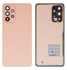 Задняя панель корпуса для Samsung A336 Galaxy A33 5G, розовая (Peach) + стекло камеры