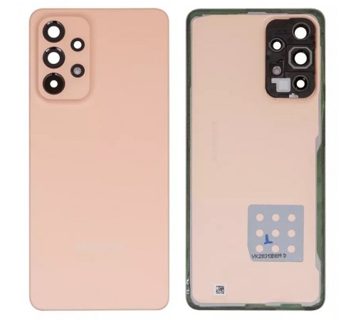Задняя панель корпуса для Samsung A336 Galaxy A33 5G, розовая (Peach) + стекло камеры