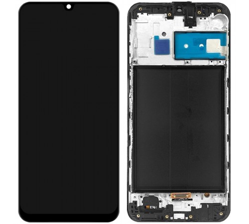 Дисплей для Samsung M215 Galaxy M21, M305 Galaxy M30, M307 Galaxy M30s, M315 Galaxy M31, чорний, з рамкою, Original (PRC)