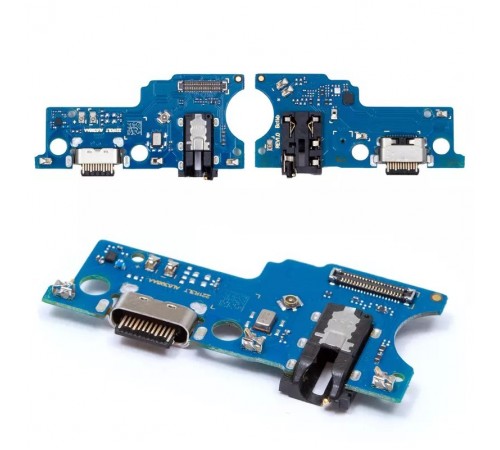 Шлейф для Samsung A042 Galaxy A04e, коннектора наушников, коннектора зарядки, микрофона, плата зарядки, High Copy