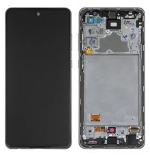 Дисплей для Samsung A725 Galaxy A72, A726 Galaxy A72 5G, черный, с рамкой, Original, сервисная упаковка, #GH82-25624A/GH82-25463A/GH82-25460A/GH82-25849A