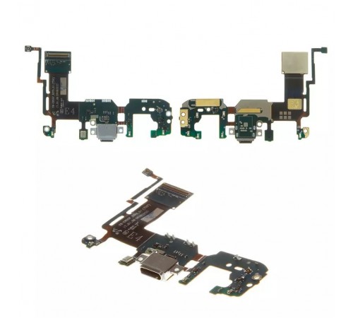 Шлейф для Samsung G955F Galaxy S8 Plus, коннектора зарядки, микрофона, High Copy