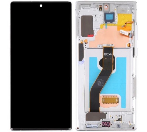 Дисплей для Samsung N975F Galaxy Note 10 Plus, серебристый (Aura Glow), с рамкой, High Copy (OLED), с широкой рамкой Дисплей для Samsung N975F Galaxy Note 10 Plus, серебристый (Aura Glow), с рамкой, High Copy (OLED), с широкой рамкой