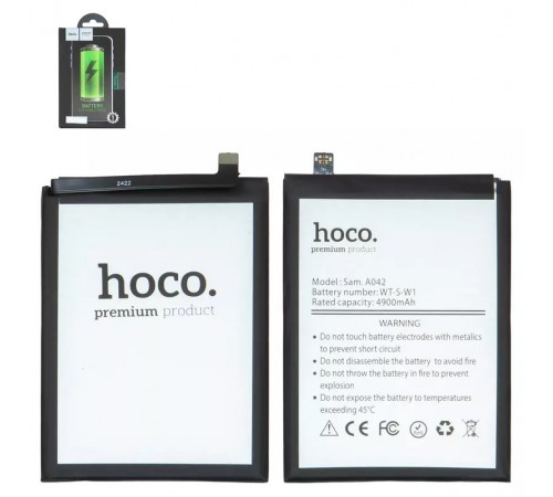 Акумулятор Hoco WT-S-W1 для Samsung A042 Galaxy A04e, A045 Galaxy A04, Li-Polymer, 3,85 В, 5000 мАг Акумулятор Hoco WT-S-W1 для Samsung A042 Galaxy A04e, A045 Galaxy A04, Li-Polymer, 3,85 В, 5000 мАг