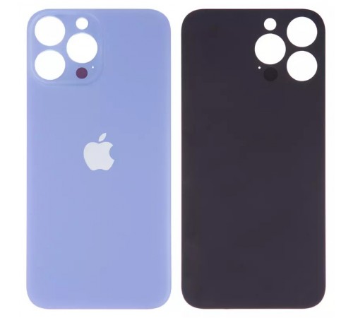 Задня панель корпусу для iPhone 13 Pro Max, голуба, потрібно зняти скло камери, sierra Blue, small hole