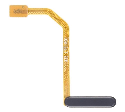 Шлейф для Samsung A155 Galaxy A15, кнопки увімкнення, сканера відбитка пальця (Touch ID), чорний (Brave Black), Original (PRC)