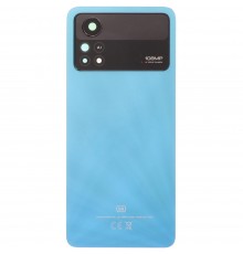 Задняя панель корпуса для Xiaomi Poco X4 Pro 5G, синяя (Laser Blue) + стекло камеры, 64MP
