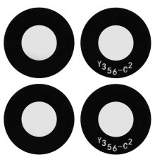 Скло камери для Xiaomi Poco X5 5G, чорне, без рамки, комплект 2 шт.