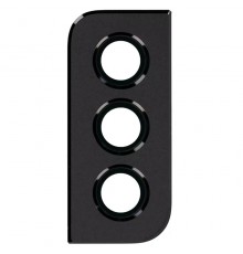 Стекло камеры для Samsung G996 Galaxy S21 Plus 5G, черное (Phantom Black), с рамкой