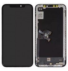 Дисплей для iPhone X, черный, с рамкой, High Copy (OLED), GX OEM hard