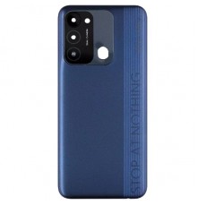 Задняя панель корпуса для Tecno Spark Go (2022) (KG5m), синяя (Atlantic Blue), Copy + стекло камеры