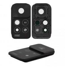 Скло камери для Xiaomi Redmi Note 11 Pro 5G, чорне, з рамкою