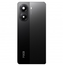 Задняя панель корпуса для Xiaomi Poco X7 Pro, черная + стекло камеры