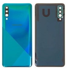 Задняя панель корпуса для Samsung A307F/DS Galaxy A30s, зеленая (Prism Crush Green) + стекло камеры