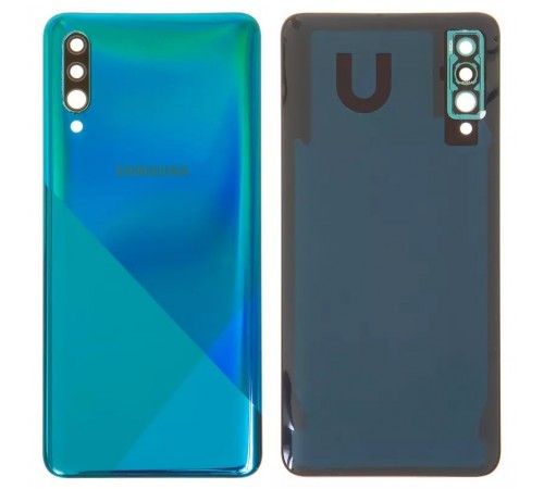 Задняя панель корпуса для Samsung A307F/DS Galaxy A30s, зеленая (Prism Crush Green) + стекло камеры
