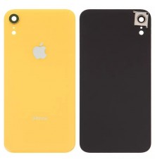 Задняя панель корпуса для iPhone XR, желтая + стекло камеры, small hole