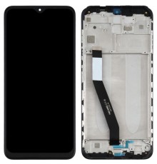 Дисплей для Xiaomi Redmi 9, черный, с рамкой, High Copy M2004J19G, M2004J19C