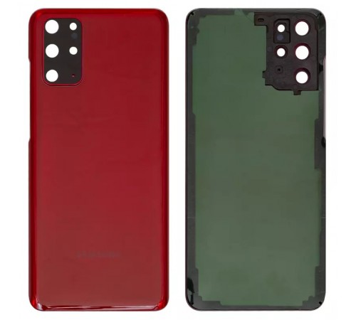 Задняя панель корпуса для Samsung G985 Galaxy S20 Plus, G986 Galaxy S20 Plus 5G, красная (Aura Red) + стекло камеры