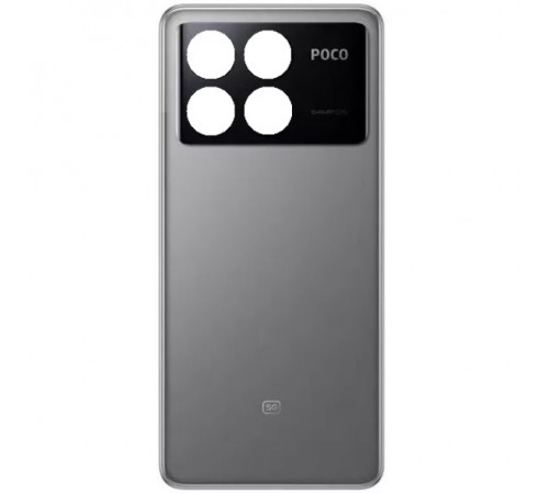 Задняя панель корпуса для Xiaomi Poco X6 Pro, серая