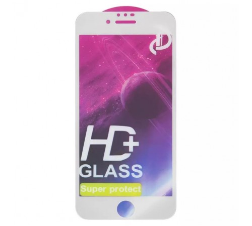 Захисне скло ASP для Apple iPhone 7, iPhone 8, iPhone SE 2020, сумісне з чохлом, Full Glue, біле 