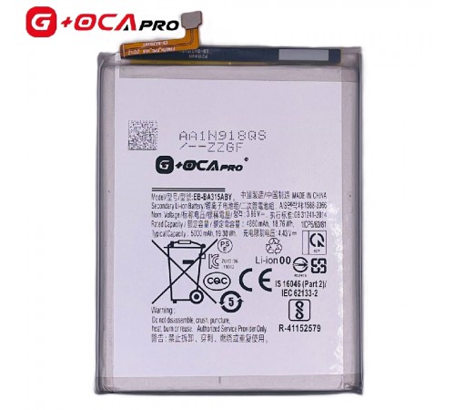 Аккумулятор G+OCA Pro EB-BA315ABY для Samsung A225 Galaxy A22, A315F/DS Galaxy A31, A325 Galaxy A32, Li-ion, 3.86 В, 5000 мАч Аккумулятор G+OCA Pro EB-BA315ABY для Samsung A225 Galaxy A22, A315F/DS Galaxy A31, A325 Galaxy A32, Li-ion, 3.86 В, 5000 мАч