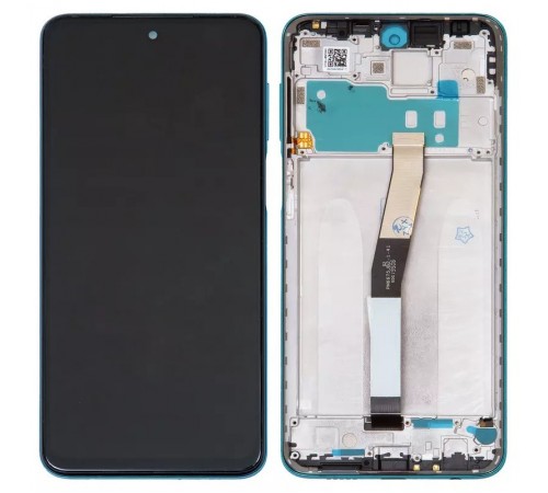 Дисплей для Xiaomi Redmi Note 9 Pro, Redmi Note 9S, зелений (Tropical Green), з рамкою, Оригінал (переклеєне скло), M2003J6B2G, M2003J6A1G