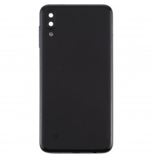 Задняя панель корпуса для Samsung M105F/DS Galaxy M10, черная (Charcoal Black), Copy + стекло камеры