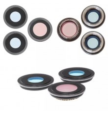 Скло камери для iPhone 12 Pro, чорне, з рамкою, комплект 3 шт.