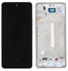 Дисплей для Samsung A536 Galaxy A53 5G, белый, с рамкой, High Copy (OLED)