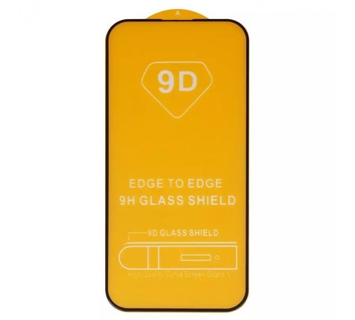 Защитное стекло для Apple iPhone 14 Pro, совместимо с чехлом, Full Glue, (без упаковки), черный