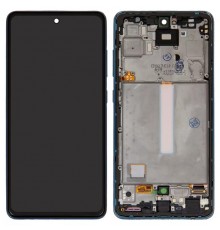 Дисплей для Samsung A525 Galaxy A52, A526 Galaxy A52 5G, синий, с рамкой, Original (PRC)