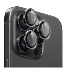 Захисне скло камери для Apple iPhone 15 Pro Max, PVD Dual Color Sapphire Lens Guard LG-003, WiWU, Black Titanium
