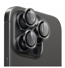 Защитное стекло камеры для Apple iPhone 15 Pro Max, PVD Dual Color Sapphire Lens Guard LG-003, WiWU, Black Titanium