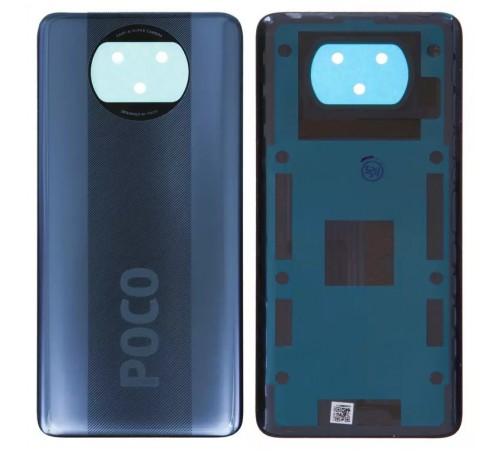 Задняя панель корпуса для Xiaomi Poco X3, серая (Shadow Grey)